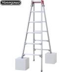 はしご・脚立 最大使用質量：100kg 長谷川工業 RYZ-18d はしご兼用伸縮脚立 RYZ 6段 【直送 代引・時間指定 不可】