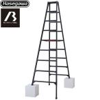 伸縮脚立 RYZB 9段 はしご・脚立 最大使用質量：100kg 長谷川工業 RYZB-27a ブラックレーベルシリーズ ブラック 【直送 代引・時間指定 不可】