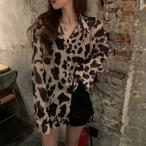 ショッピングダルメシアン シャツブラウス ダルメシアン柄 ス レディース 柄シャツ 長袖 羽織りもの 春 夏 秋 襟付きシャツ 総柄 シースルー 肌見せ 透け感