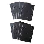 サンワサプライ ＣＤ／ＤＶＤ／Ｂｌｕ−ｒａｙ対応収納トールケース　（２枚収納×１０セット） ＤＶＤ‐ＴＮ２‐１０ＢＫ　（ブラック）