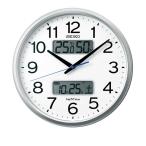 ショッピング掛け時計 セイコー　電波掛け時計 「ネクスタイム」　ZS250S 銀色メタリック