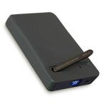 オズマ　ワイヤレス準固体モバイルバッテリー 10000mAh PD20W スタンド付 ［USB Power Delivery対応 / 2ポート］ ダークグレー　SSLC2W100-CCDG