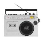 WINTECH большой монофонический магнитола [ широкий FM соответствует / Bluetooth соответствует ] серебряный SCT-MB300