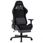 ルームワークス　ゲーミングチェア ［W720xD720xH1205〜1275mm］ VESTEX S1FTシリーズ(フットレスト付き) ブラック　VES-S1FTBK