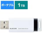 エレコム　ELECOM　外付けSSD USB-A接続 PS5/PS4、録画対応 ホワイト [1TB /ポータブル型]　ESD-EPK1000GWH