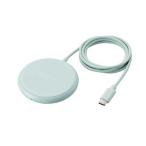  Elecom ELECOM беспроводной зарядное устройство Qi засвидетельствование 5W настольный предотвращение скольжения накладка кабель цельный .. только зарядка зеленый W-QA25GN
