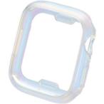 エレコム　ELECOM　アップルウォッチ カバー Apple Watch Series 9/8/7 [41mm ] バンパー ソフト ケース 側面保護 ＆me オーロラクリア　AW-23BBPUACR