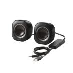  Elecom ELECOM PC динамик проводной звук φ3.5mm источник питания USB-A маленький размер стерео максимальная мощность 4W(2W+2W) усилитель встроенный объем контроллер есть черный MS-P08U2BK
