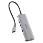エレコム　ELECOM　USB-C ドッキングステーション 85W PD充電 4K HDMI 高速転送 ハブ USB 3.2 MacBook/iPad/Windows等対応 シルバー　DST-051BPSV