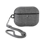 ショッピングairpods proケース エレコム　ELECOM　AirPods Pro 3 ケース MagSafe対応 ファブリック調 TPU 耐衝撃 ストラップ付 落下防止 グレー　AVA-AP07CCGY