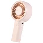エレコム　ELECOM　ハンディファン 携帯扇風機 コンパクト 大風量 5段階風量 USB Type-C充電 自動安全OFF ハンドストラップ付き ピンク　FAN-U261PN