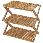 キャプテンスタッグ　アウトドア用品CSクラシックス 木製3段MOVEラック (600)　UP-2581