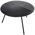 キャプテンスタッグ　ラウンド ファイアベース(ブラック)　UG-0049