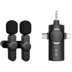 ROYALMONSTER　RM スマートフォン用ワイヤレスマイク(3in1)ピンマイク2個付き　RM-3778MIC3W