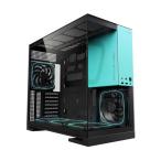 GEOMETRICFUTURE PC кейс [ATX / Micro ATX / Extended ATX / Mini-ITX] Model 5 Plus черный / бирюзовый голубой GF-M5-BB PLUS
