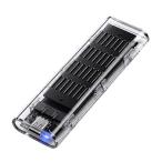  голубой Tec HDD/SSD кейс USB-C подключение (Windows11 соответствует ) [NVMe M.2 SSD/USB3.2 Gen2/1 шт. ] прозрачный AOK-M2NVME-C10G