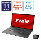 ショッピングノート 富士通　FUJITSU　ノートパソコン FMV LIFEBOOK AH77/H2 ブライトブラック [15.6型 /Win11 Home /Core i7 /メモリ：16GB /SSD：512GB /Office]　FMVA77H2B