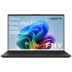 ショッピング32GB 富士通　FUJITSU　FMV UA-K1 Note U ［Copilot＋PC /14.0型 /Win11 /intel Core Ultra 7/メモリ：32GB /SSD：512GB /Office］ ピクトブラック　FMVUASK1BA