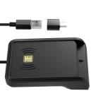 AREA　接触型＆非接触型両対応ICカードリーダー USB-C ＋ USB-A接続 (Mac/Windows11対応) ［マイナンバーカード対応］ ブラック　SD-MYC03-B