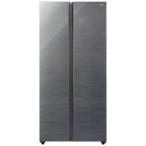 アクア AQUA 冷蔵庫 2ドア 475L フレンチドア(観音開き) 幅83.5cm ダークシルバー AQR-SBS48R-DS(標準設置無料)