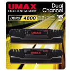 UMAX　増設用メモリ UM-DDR5-4800（ヒートシンク付)[DIMM DDR5 /8GB /2枚]　UM-DDR5D-4800-16GHS