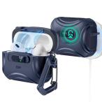 ESR　Cyber FlickLock AirPods Pro 3ケース MagSafe充電 落下衝撃保護 片手で簡単オープン キズ防止 ブルー　1C02200302-Blue