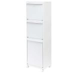 天馬　多段分別 ゴミ箱 3段 キャスター付き ホワイト　ELP-3531