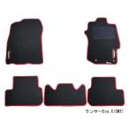 MONSTERSPORT　フロアマット ランサー エボリューション VII〜IX[CT9A/CT9W] / X[CZ4A] ブラック×レッド　3PSQ11