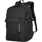 OUTDOOR　デイパック スクールリュック 通学 通勤 大容量 35L ダブルルーム 15.6インチ PC対応 タブレット収納 撥水 ブラック/ブラック　OD-11197-BKBK