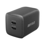 BUFFALO PD65W соответствует AC зарядное устройство C×2 порт черный [2 порт /USB Power Delivery соответствует /GaN(.. канава um) принятие ] BSACPD6500C2BK