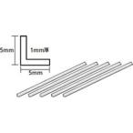 タミヤ　TAMIYA　透明プラ材　５ｍｍ　Ｌ棒（５本入）　トウメイプラボウ5mmL5