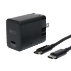 ナカバヤシ　GaN採用 USB PD対応 USB-ACアダプタ 65W Type-Cケーブル付　IPA-CS03/BK