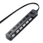 エレコム ELECOM AV雷ガードタップ 個別スイッチ ホコリシャッター付 6個口 5m AVT-K6A-2650BK