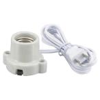 オーム電機　磁器レセップE26 1.5mコードホワイト　HS-L2615ZR-W