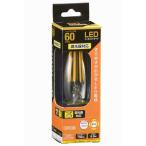 オーム電機　LEDフィラメント電球 クリア [E26/電球色/60W相当/シャンデリア電球形/全方向]　LDC6L/D C6 クリア