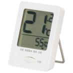 ショッピングインフルエンザ オーム電機　温度が見やすい温湿度計(インフルエンザ・熱中症注意機能付き) ホワイト ［デジタル］　HBT03BW