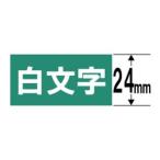 カシオ　CASIO　ネームランド テープカートリッジ(白文字テープ・24mm)　XR-24AGN (緑×白文字)