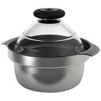 ハリオ　フタがガラスのIH対応ご飯釜 雪平 GIS-200 (1合~3合用)　GIS-200 (1合~3合用)