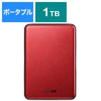 BUFFALO　外付けHDD レッド [ポータブル型 /1TB]　HD-PUS1.0U3-RDD レッド [ポ−タブル型 /1TB]