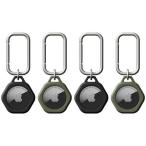 耐衝撃AirTag保護ケース 4個パック UAG(ユーエージー) ブラック×2 オリーブ×2