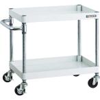 トラスコ中山　フェニックスワゴン 600×400 2段 φ75ゴム車輪 W色　PEW662G75W