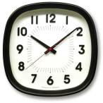 インテック　シンプル電波掛け時計(WARM) ［電波自動受信機能有］ ライトブラック　DQL697_DBK