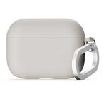 ELAGO　AirPods Pro3 対応 ケース シリコン 耐衝撃 ハイブリッド 落下防止 カラビナ 付 ストーン　EL_A3PCSSCYZ_ST