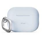 ショッピングairpods proケース ELAGO　AirPods Pro3 対応 ケース 耐衝撃 落下防止 カラビナ 付 おしゃれ シリコン カバー ワイヤレス充電 対応 ライトブルー　EL_A3PCSSCN3_LB