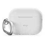 ショッピングairpods ELAGO　AirPods Pro3 対応 ケース 耐衝撃 落下防止 カラビナ 付 おしゃれ シリコン カバー ワイヤレス充電 対応 ナイトグローブルー　EL_A3PCSSCN3_NB