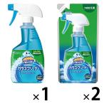 【お得なセット】スクラビングバブル ガラスクリーナー 液体タイプ 本体（500ml）+ 詰替用（400ml×2個）ジョンソン 【キャンペーン対象品】
