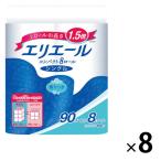 トイレットペーパー 8ロール入×8パック パルプ シングル 90m 香り付 エリエールトイレットティシューコンパクト 1箱(64ロール入)大王製紙