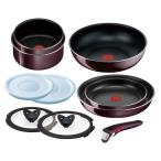 T-fal（ティファール）インジニオ・ネオ ヴィンテージボルドー・インテンス セット10 取っ手のとれるフライパン ガス火専用