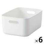 無印良品 やわらかポリエチレンケース 中 約幅25.5×奥行36×高さ16cm 1セット(6個) 良品計画