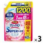 バスマジックリン SUPER泡洗浄 アロマローズの香り 詰め替え 超特大 1200ml 1セット（3個） 花王